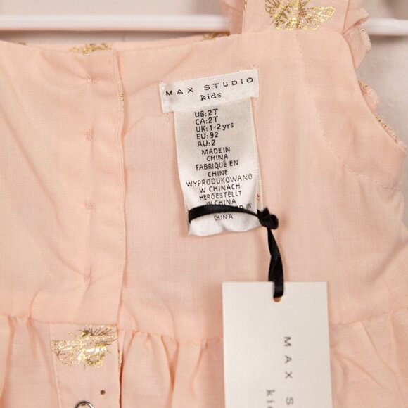Max Studio Kids pink sleeveless dress-2T - Picture 3 of 4